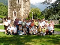 Dans les jardins du château de Conflans après une visite à Miolans.